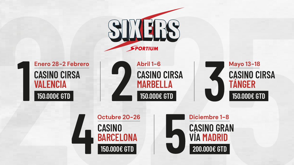 La tercera temporada de SIXERS repartirá 10 patrocinios además del Pack WSOP