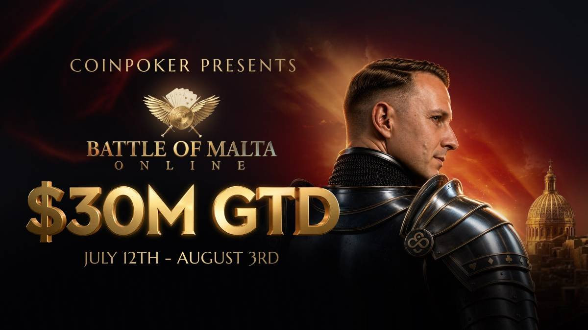 CoinPoker anuncia las series de torneos online Battle of Malta con 30 millones de dólares garantizados
