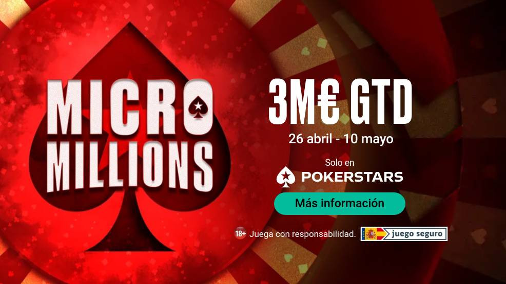 Vuelve MicroMillions a PokerStars.es con más de 3.000.000 € garantizados