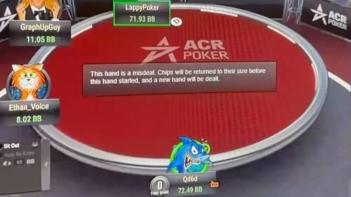 ACR anula una mano ya jugada alegando miss deal