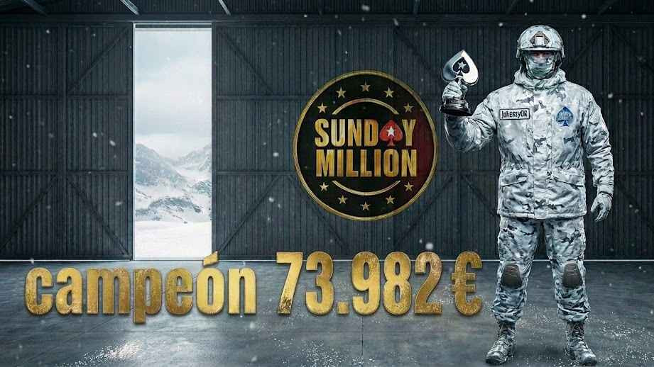 'Jokeezy06' se lleva el Sunday Million y un premiazo de 73.982 €
