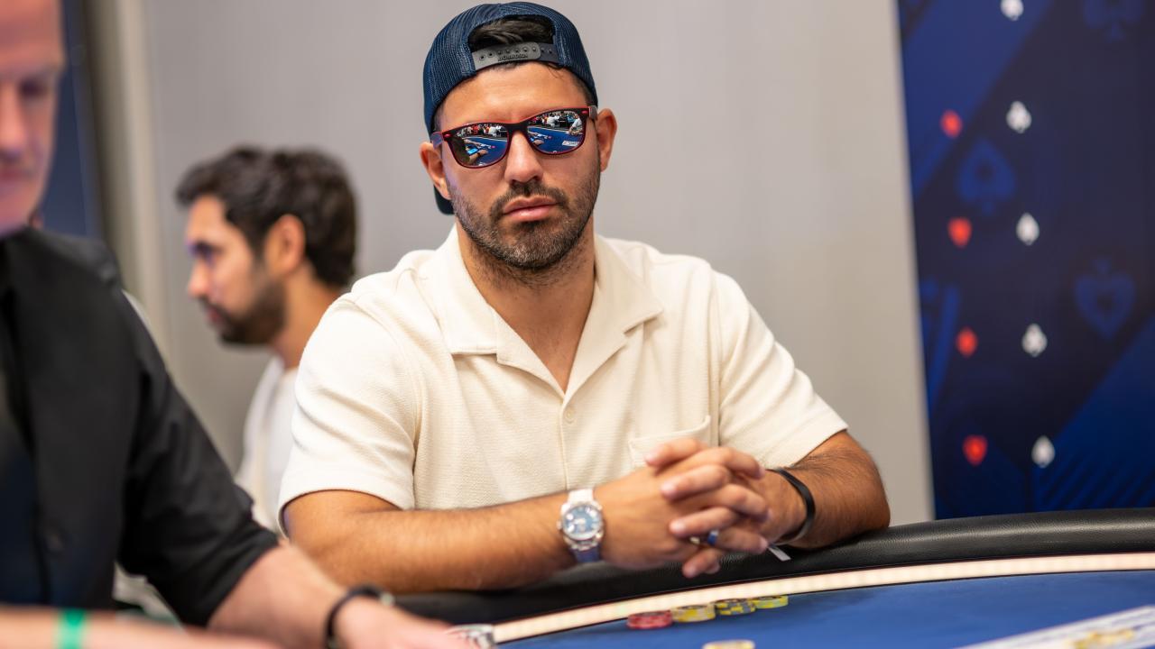 Sergio Agüero 'Kun' participando en el 25k € High Roller EPT Barcelona