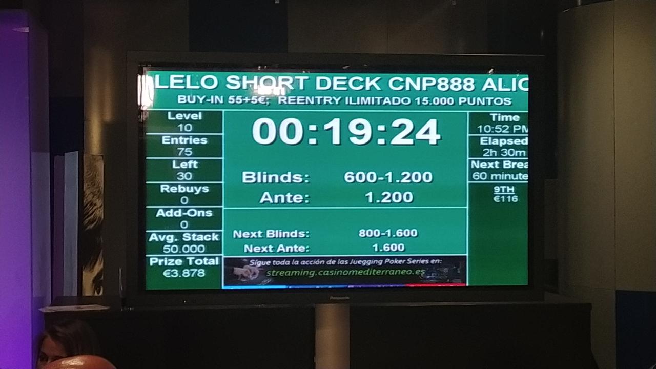 El evento short deck alcanza las 75 entradas