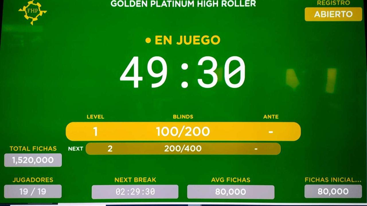 También en marcha el Platinum High Roller