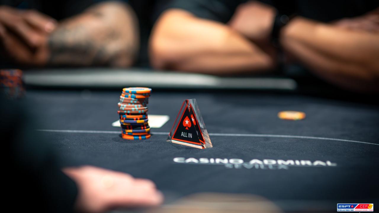 Primer descanso de la jornada en el Main Event ESPT Sevilla