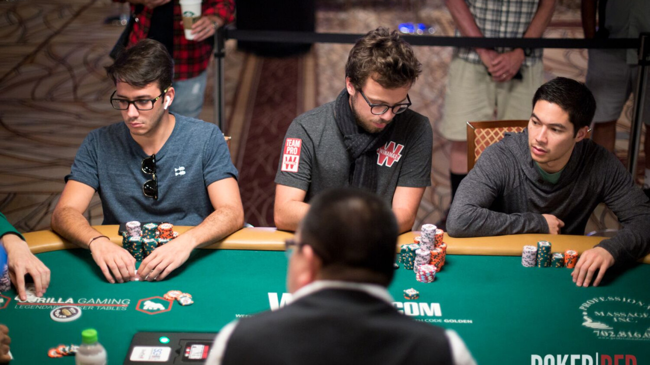 La mesa de Mario Navarro en el Día 7 de las WSOP