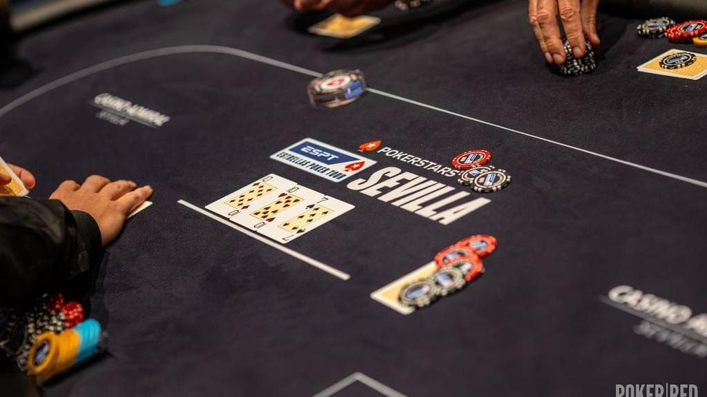 Ronda de stacks en el último descanso, con 14 jugadores en el field
