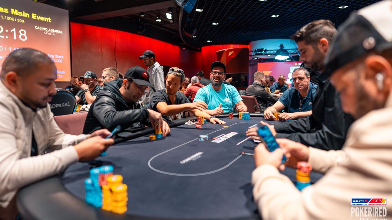 ¡Final del Día 2 en el Main Event ESPT Sevilla! 