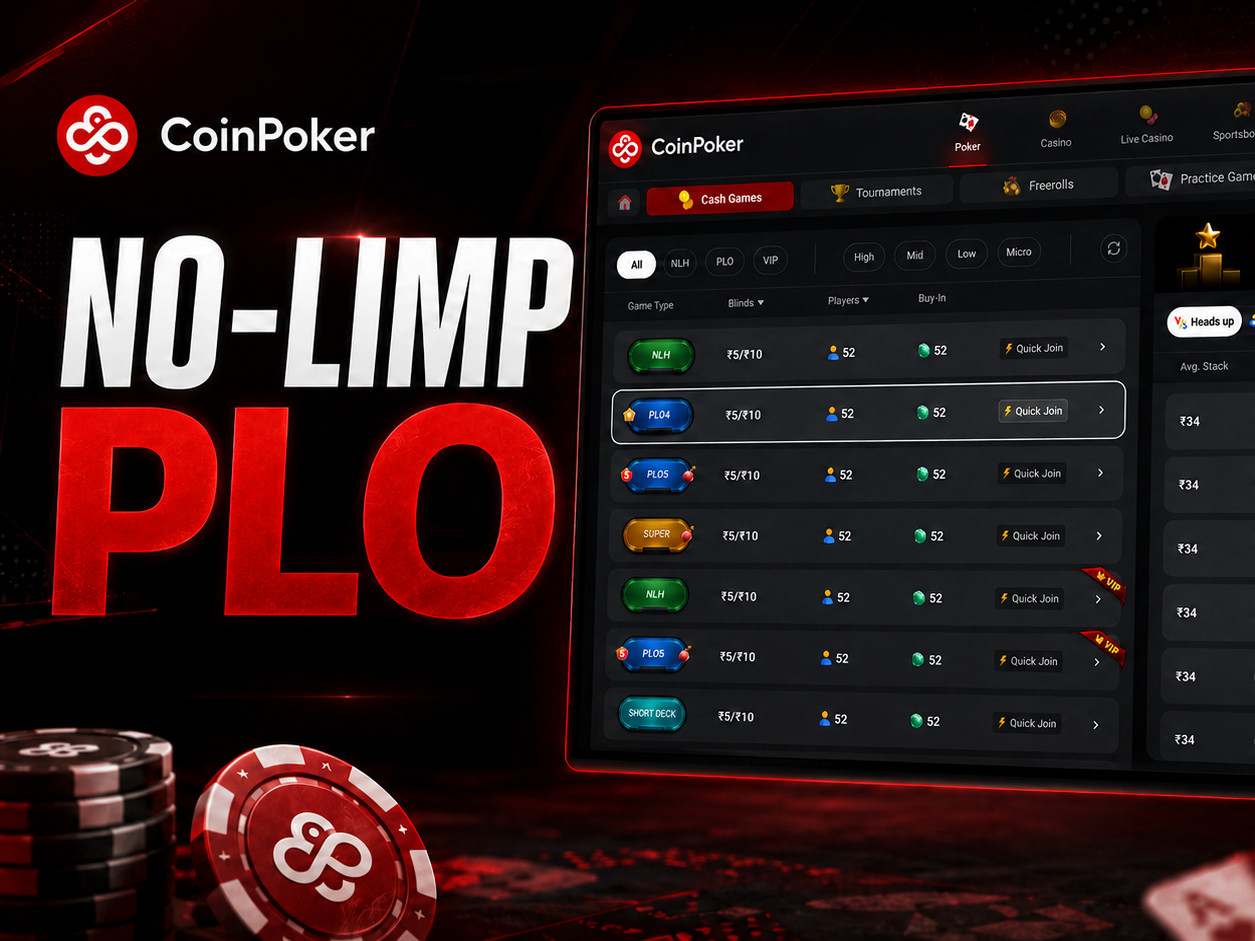 CoinPoker lanza No-Limp PLO y reabre el debate: ¿deben las salas llevar los juegos paralelos del cash en vivo al online?